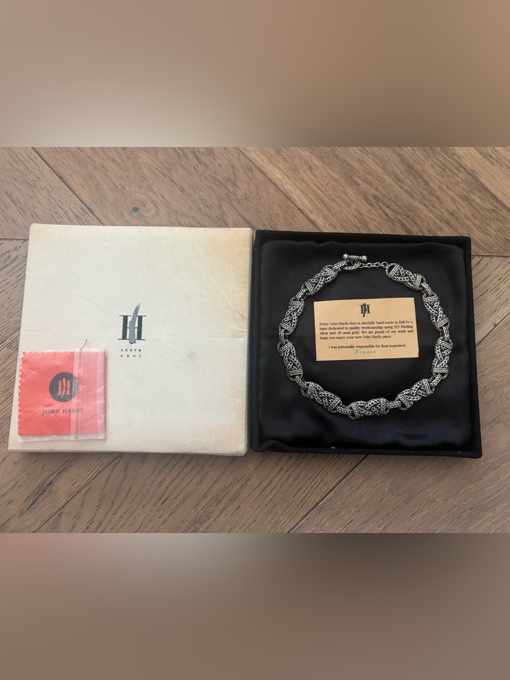 John Hardy Rare Chain Necklace 18K Gold Sterling Silver 17” 95.77g w/ Box